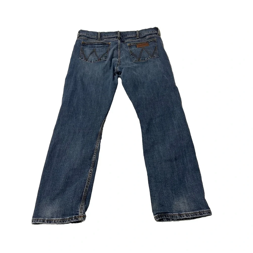 Wrangler Retro Slim Bootcut Jeans Mens 36x30 Blue Denim Cowboy Western Pants